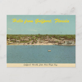 Gulfport Floridaのヴィンテージ写真：湾から ポストカード