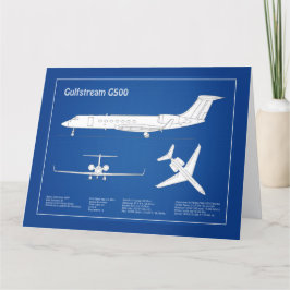 Gulfstream G500 – 飛行機設計図プランABD サンキューカード