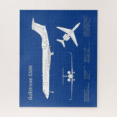 Gulfstream G500 – 飛行機設計図プランABD ジグソーパズル (縦)