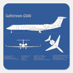 Gulfstream G500 – 飛行機設計図プランABD スクエアシール