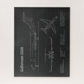 Gulfstream G500 – 飛行機設計図PD ジグソーパズル (縦)