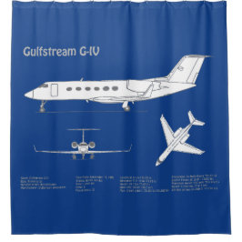 Gulfstream G-IV – 飛行機設計図プランABD シャワーカーテン