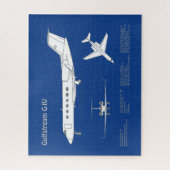 Gulfstream G-IV – 飛行機設計図プランABD ジグソーパズル (縦)