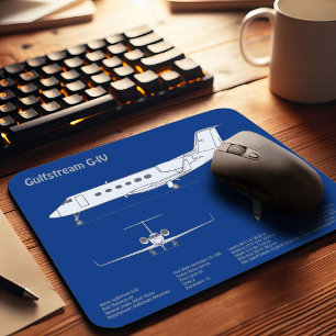 Gulfstream G-IV – 飛行機設計図プランABD マウスパッド