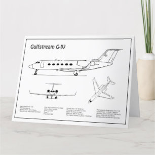 Gulfstream G-IV – 飛行機設計図プランBD サンキューカード