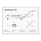 Gulfstream G-IV – 飛行機設計図プランBD フォトプリント (正面)