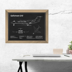 Gulfstream G-IV – 飛行機設計図PD フォトプリント