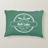 gull湖のミネソタのいかり、かい町および名前 アクセントクッション (裏面)