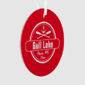 gull湖のミネソタのいかり、かい町および名前 オーナメント (正面)