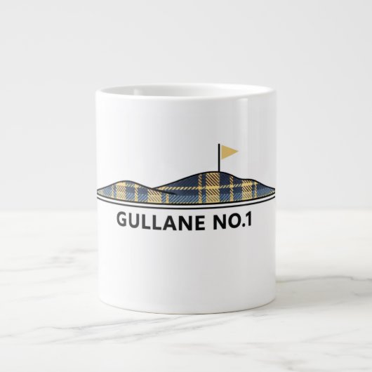 Gullane Golf Scottish Golfing Gift Tartan  ジャンボコーヒーマグカップ (正面)