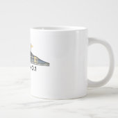 Gullane Golf Scottish Golfing Gift Tartan  ジャンボコーヒーマグカップ (右)