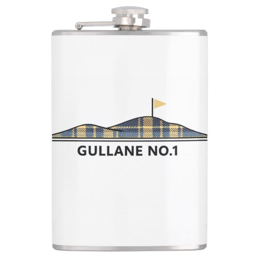 Gullane Golf Scottish Golfing Gift Tartan  フラスク (正面)
