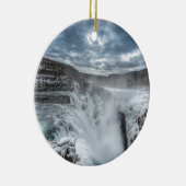 Gullfossの滝、アイスランド セラミックオーナメント (右)