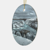 Gullfossの滝、アイスランド セラミックオーナメント (左)