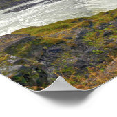 Gullfoss, Golden Waterfall, Iceland ポスター (角)