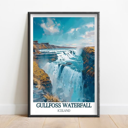 Gullfoss Waterfall Iceland Art - Gullfoss Poster - ポスター