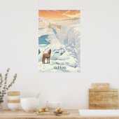 Gullfoss Waterfall Iceland Travel Poster ポスター (キッチン)