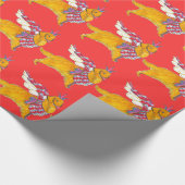 Gulliverの天使のゴールデン・リトリーバーの包装紙 ラッピングペーパー (角)