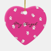 Gulliverの天使のチワワの陶磁器のハートのオーナメント セラミックオーナメント (裏面)