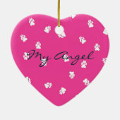 Gulliverの天使のプードルの陶磁器のハートのオーナメント セラミックオーナメント (裏面)