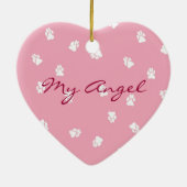Gulliverの天使の杏子のプードルの陶磁器のハート セラミックオーナメント (裏面)