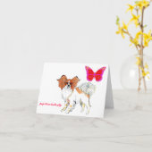 Gulliverの天使のPapillonのメッセージカード カード (黄色い花)