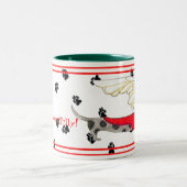 Gulliverの天使はダックスフントのPawprintのマグをまだらにします ツートーンマグカップ (中央)