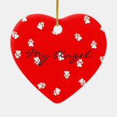 Gulliverの金天使の陶磁器のハートのオーナメント セラミックオーナメント (裏面)