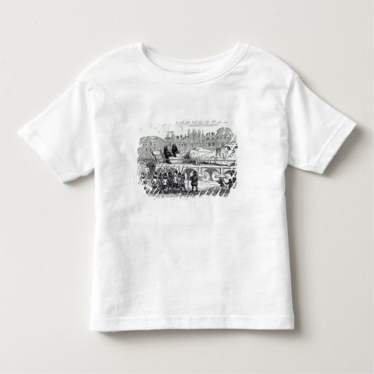 GulliverはLilliputianに運びました トドラーTシャツ (正面)
