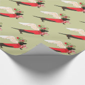 Gulliversの天使のダックスフントのギフト用包装紙 ラッピングペーパー (角)