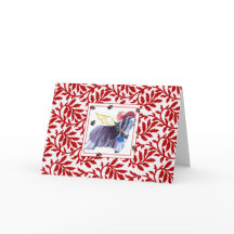 Gulliversの天使の髭があるコリーNOELの休日カード