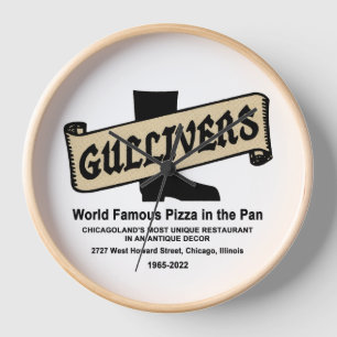 Gullivers Pizza & Restaurant，シカゴ，イリノイ 壁時計