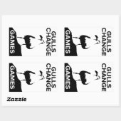 Gulls Change Gamesスタンプ(4枚) 長方形シール (シート)