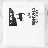 Gulls Change Gamesスタンプ(4枚) 長方形シール (バッグ)