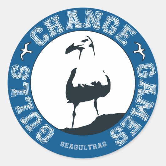 Gulls Change Games 3"シール（6枚） ラウンドシール (正面)