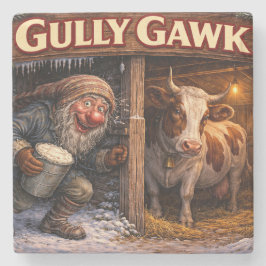 Gully Gawk Icelandic Yule Lad postcard ストーンコースター