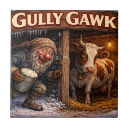 Gully Gawk Icelandic Yule Lad postcard タイル