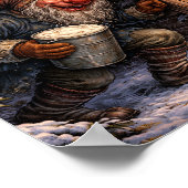 Gully Gawk Icelandic Yule Lad postcard ポスター (角)