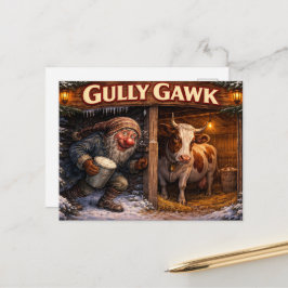 Gully Gawk Icelandic Yule Lad postcard ポストカード