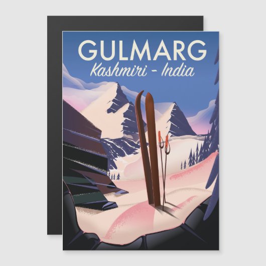Gulmarg Kashmiri Indiaスキーのポスター (正面/裏面)