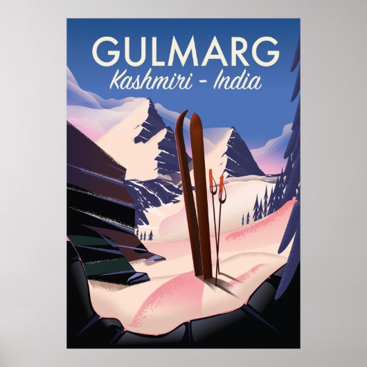 Gulmarg Kashmiri Indiaスキーのポスター ポスター (正面)