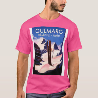 Gulmarg Kashmiri Indiaスキーのポスター Tシャツ