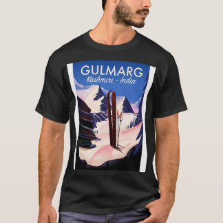 Gulmarg Kashmiri Indiaスキーのポスター Tシャツ