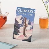 Gulmarg Kashmiri Indiaスキーポスターノートブック 台座サイン (インサイチュ)