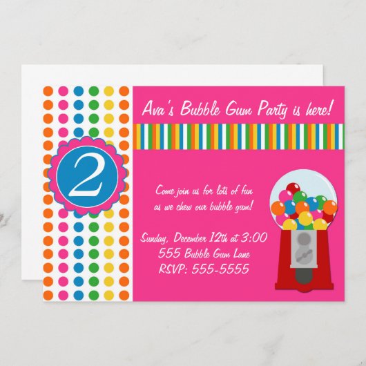 Gumballの招待 招待状 (正面/裏面)