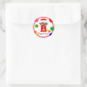 Gumball Machine Birthday Party Thank You Stickers ラウンドシール (バッグ)