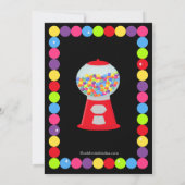 Gumballsキャンデーの強打の誕生日のパーティの招待状 招待状 (裏面)