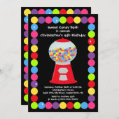 Gumballsキャンデーの強打の誕生日のパーティの招待状 招待状 (正面/裏面)