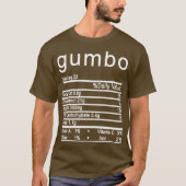 gumbo栄養ファクトラベル tシャツ (正面)