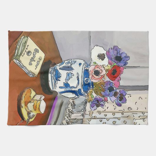 Gumbo Book, Flowers, Bevase, after Matisse キッチンタオル (横)